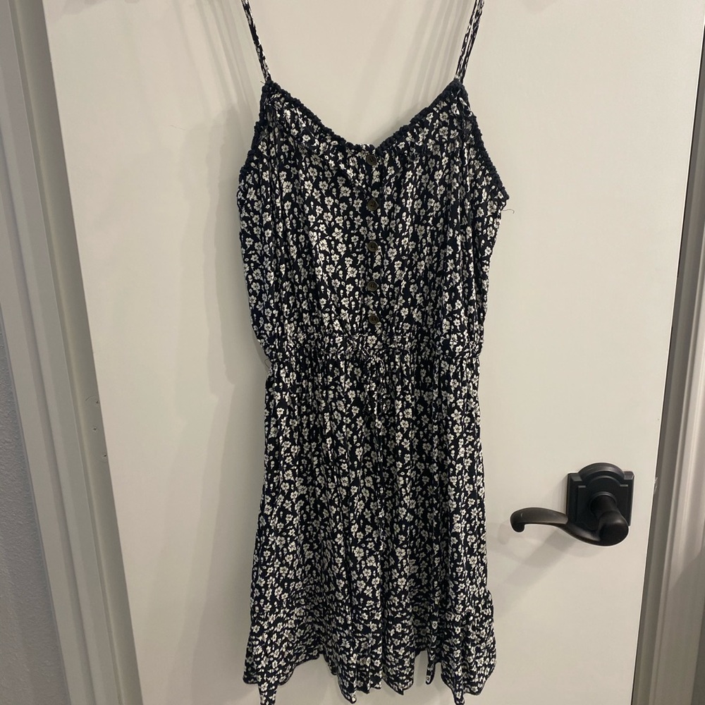Black and white floral sundress